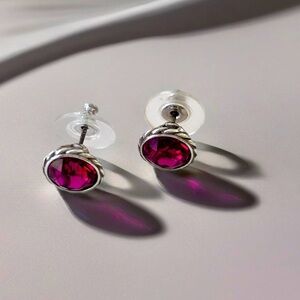 Brighton Iris Stud Earrings Ruby Color NWT.  
STYLE JA173E